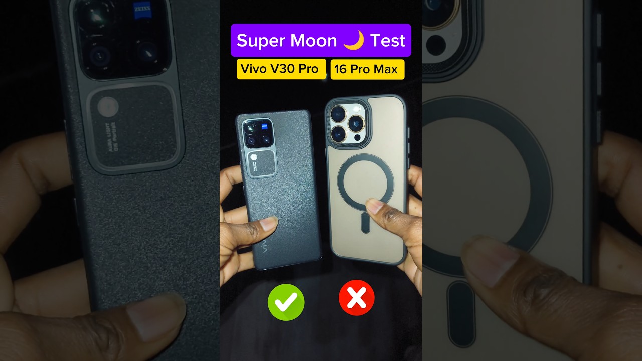 iPhone 16 Pro Max Vs Vivo V30 Pro super Moon 🌙 Test 😯 #iphone16promax #vivov30pro5g
