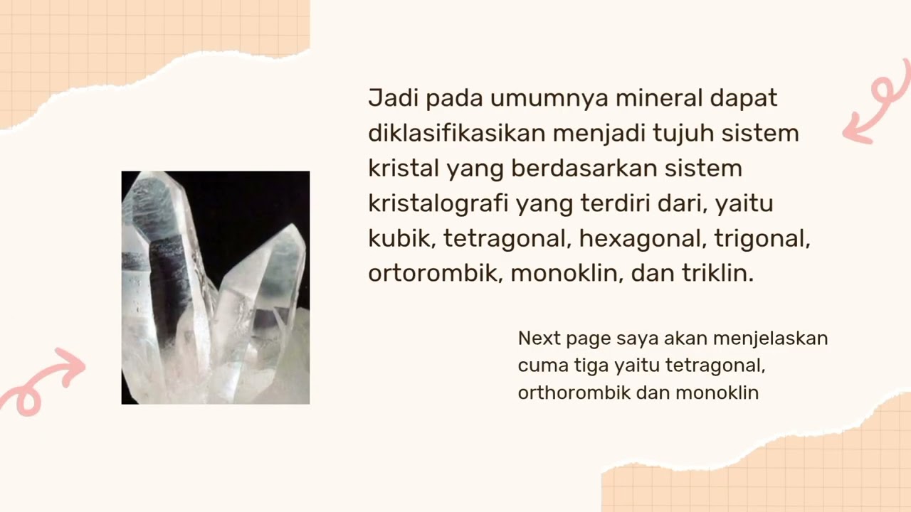 Sistem Kristal Tetragonal, Orthorombik, dan Monoklin serta contoh mineralnya