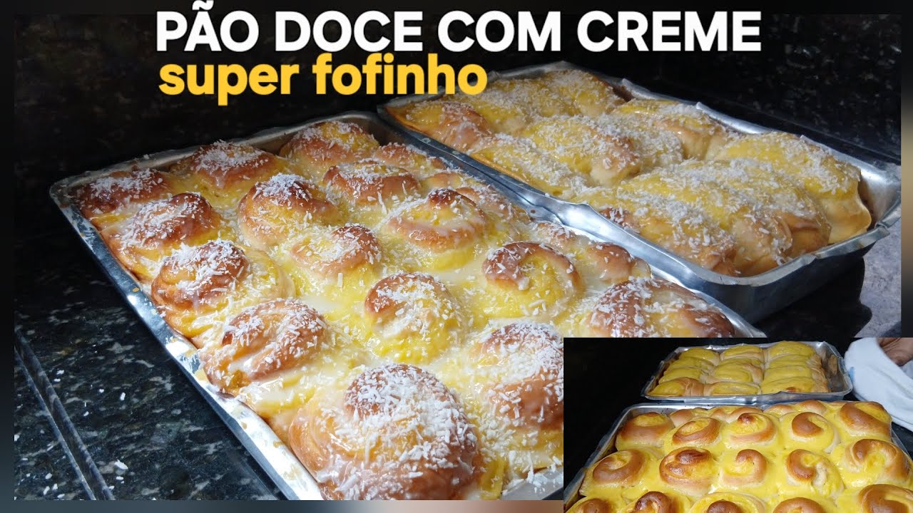 ✅️Como fazer Pão doce com creme 😋