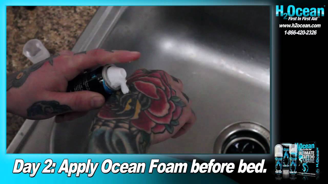 Using Ultimate Tattoo Aftercare - Day 2 - H2Ocean