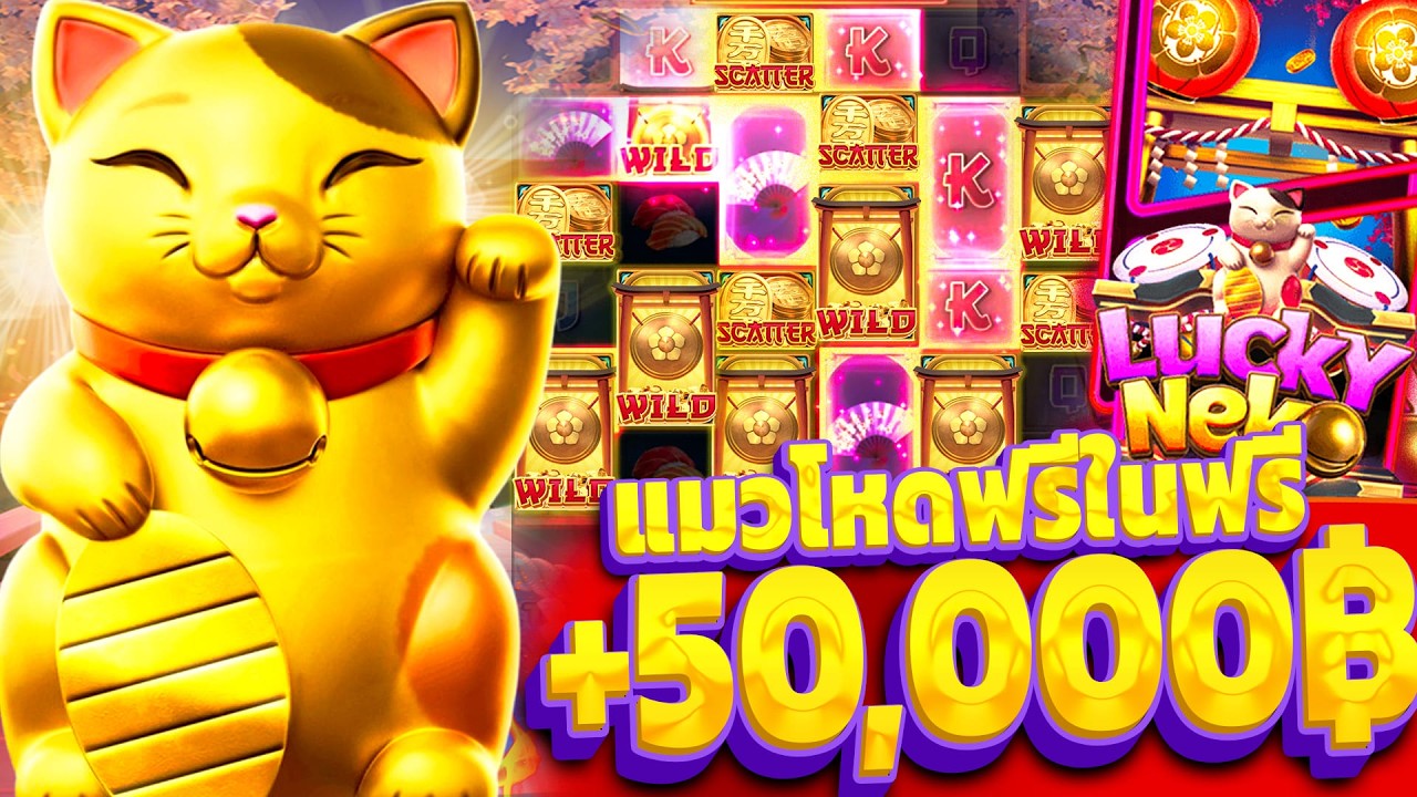 Lucky Neko | สล็อตPG ซื้อฟรีแมวทอง (+50,000บาท) แมวโหด ฟรี-ใน-ฟรี!