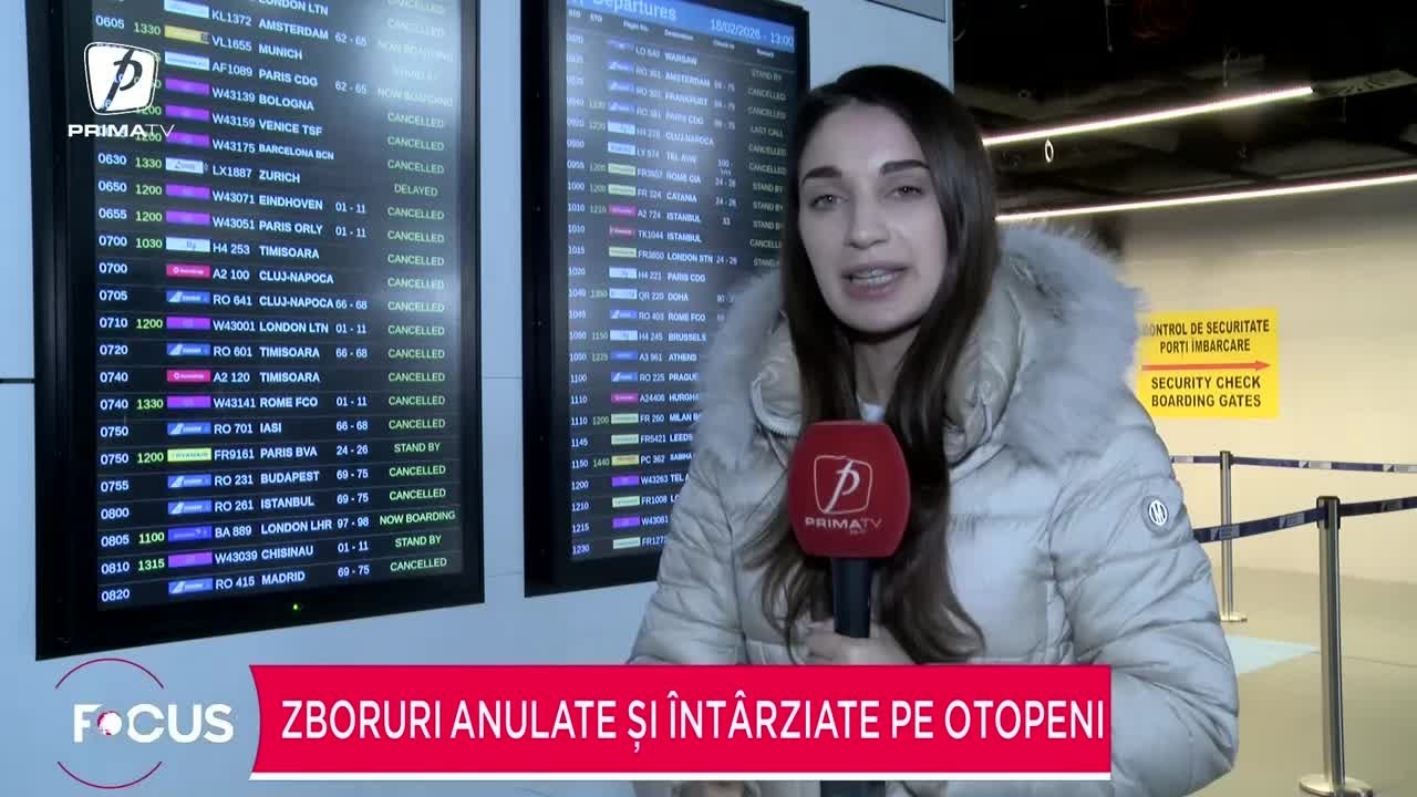 Zeci de trenuri au fost anulate. Ninsoarea și viscolul au afectat și traficul aerian