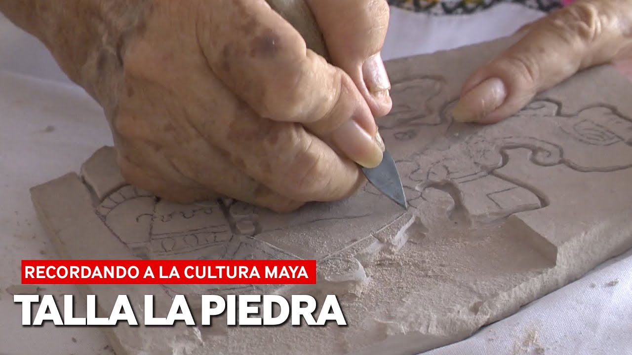 TALLA LA PIEDRA RECORDANDO A LA CULTURA MAYA.