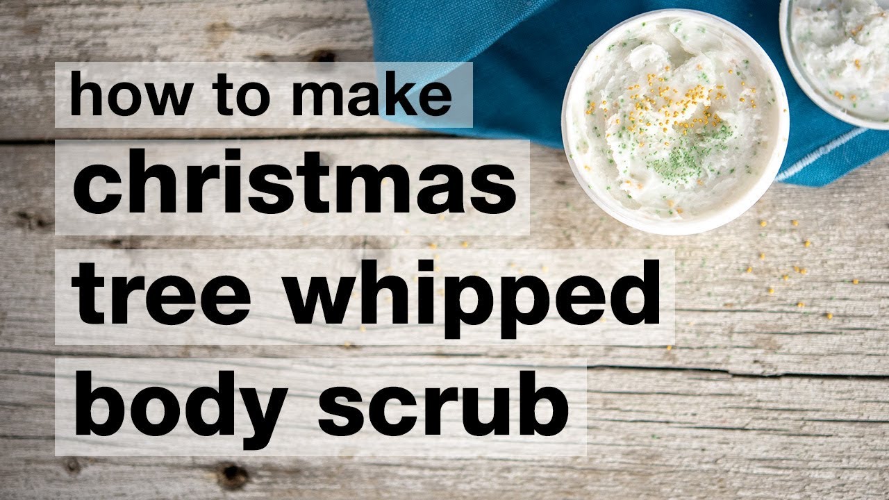 How to Make DIY Christmas Tree Foaming Whipped Body Scrub // Humblebee & Me