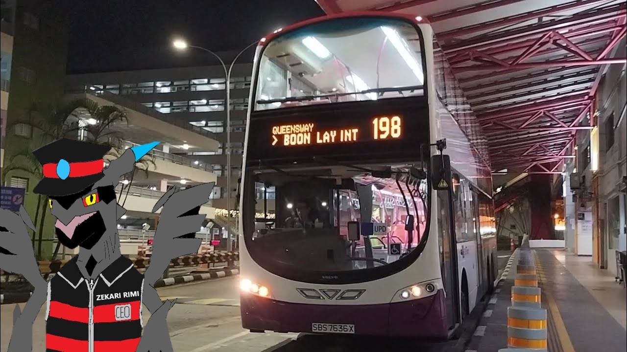 [全区間前面展望] SBS7636X 198 文礼バスターミナル始発 → Bukit Merah (Full Trip), Volvo B9TL Wright Eclipse Gemini 2, ZF