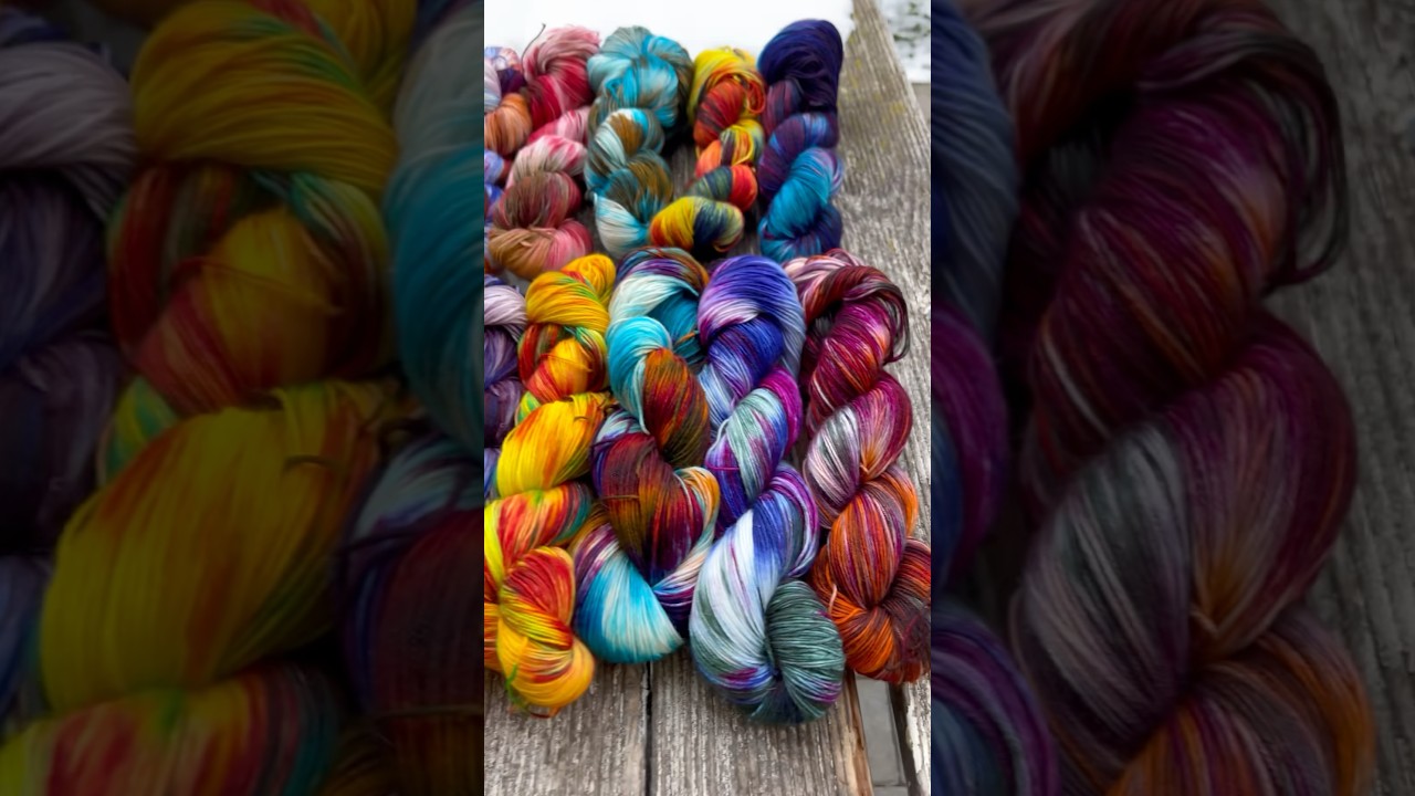 144 🐏 Wolle f&auml;rben mit S&auml;urefarben (Cham&auml;leonf&auml;rbung) / Dyeing wool with acid dyes