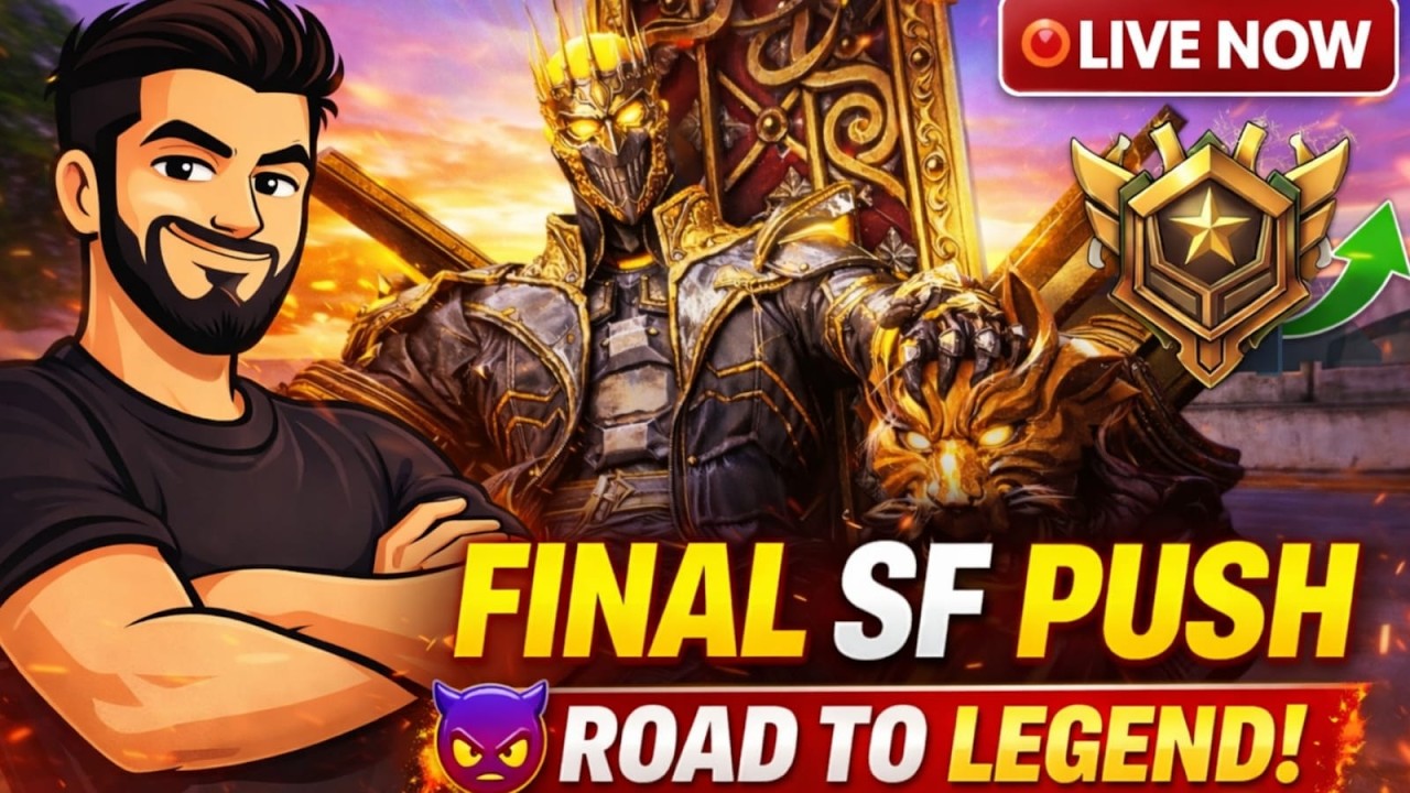🔥 FINAL SF RANK PUSH LIVE | Road To Legend ⚔️ | DO OR DIE Clutch Matches!