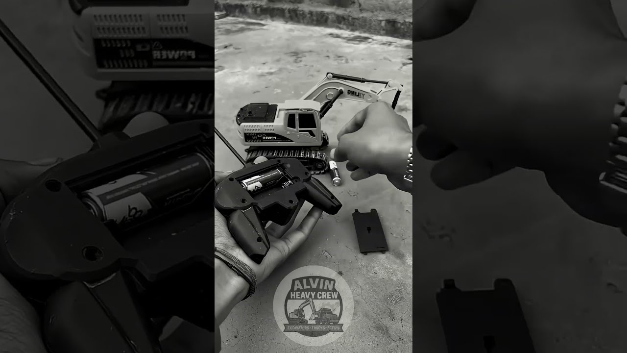 How to Start Your RC Excavator - Battery Installation & First Drive!
