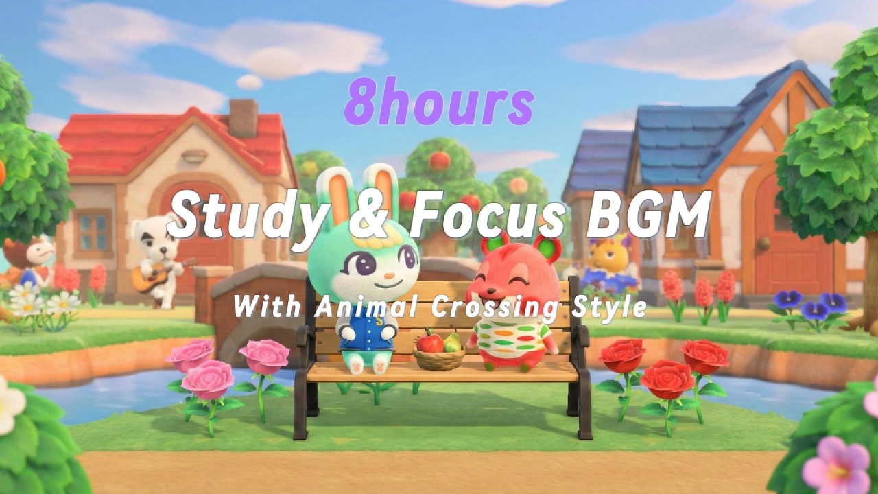 [playlist] 복잡한 세상은 잠시 로그아웃 🔌 | 8 Hours Focus & Study Music with Animal Crossing Style