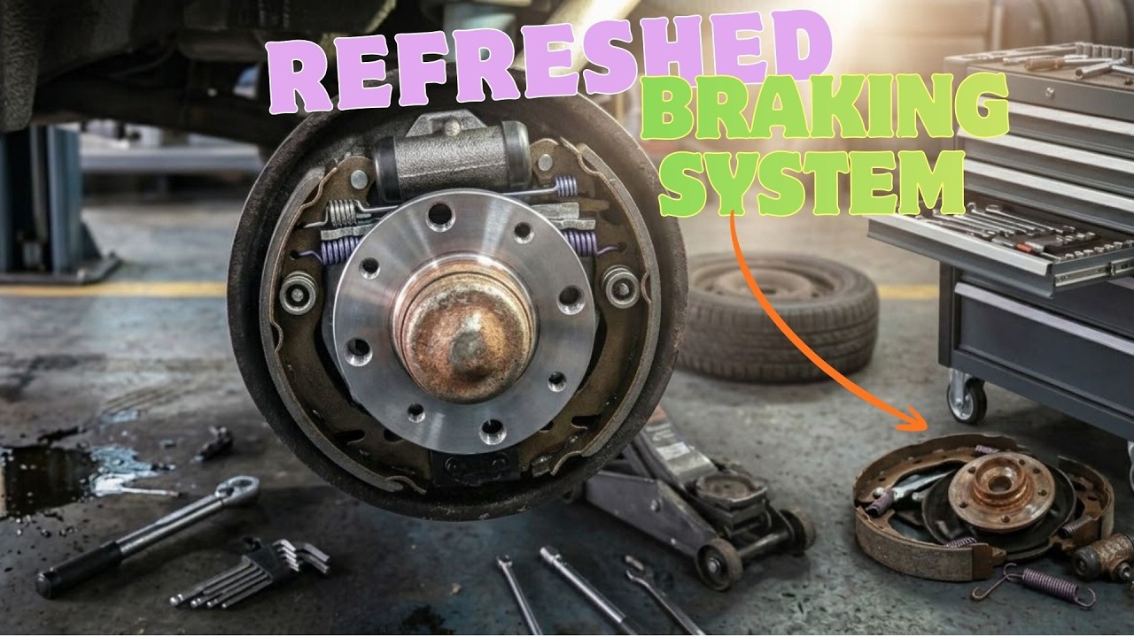 Brake shoe system refreshed , Satisfying ASMR mechanic video , Bremsbackensystem, überholt