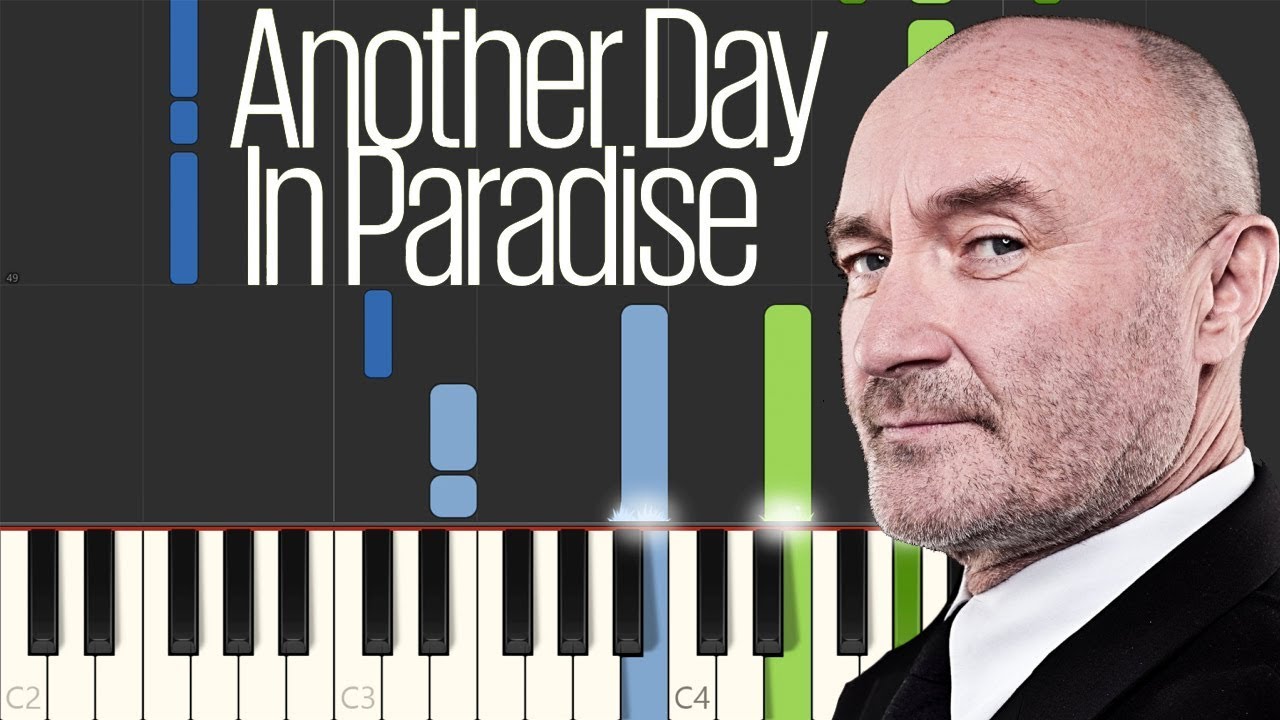 Another Day in Paradise - Phil Collins [Piano Tutorial] (Synthesia)