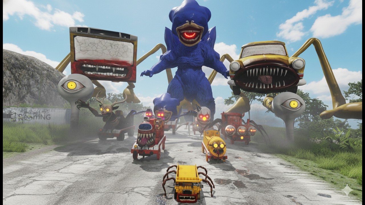 ALL MONSTERS Big & Small Cars Plummeting Madlywith SONIC TAPERS & BUS EATER & CAR BeamNG.Drive