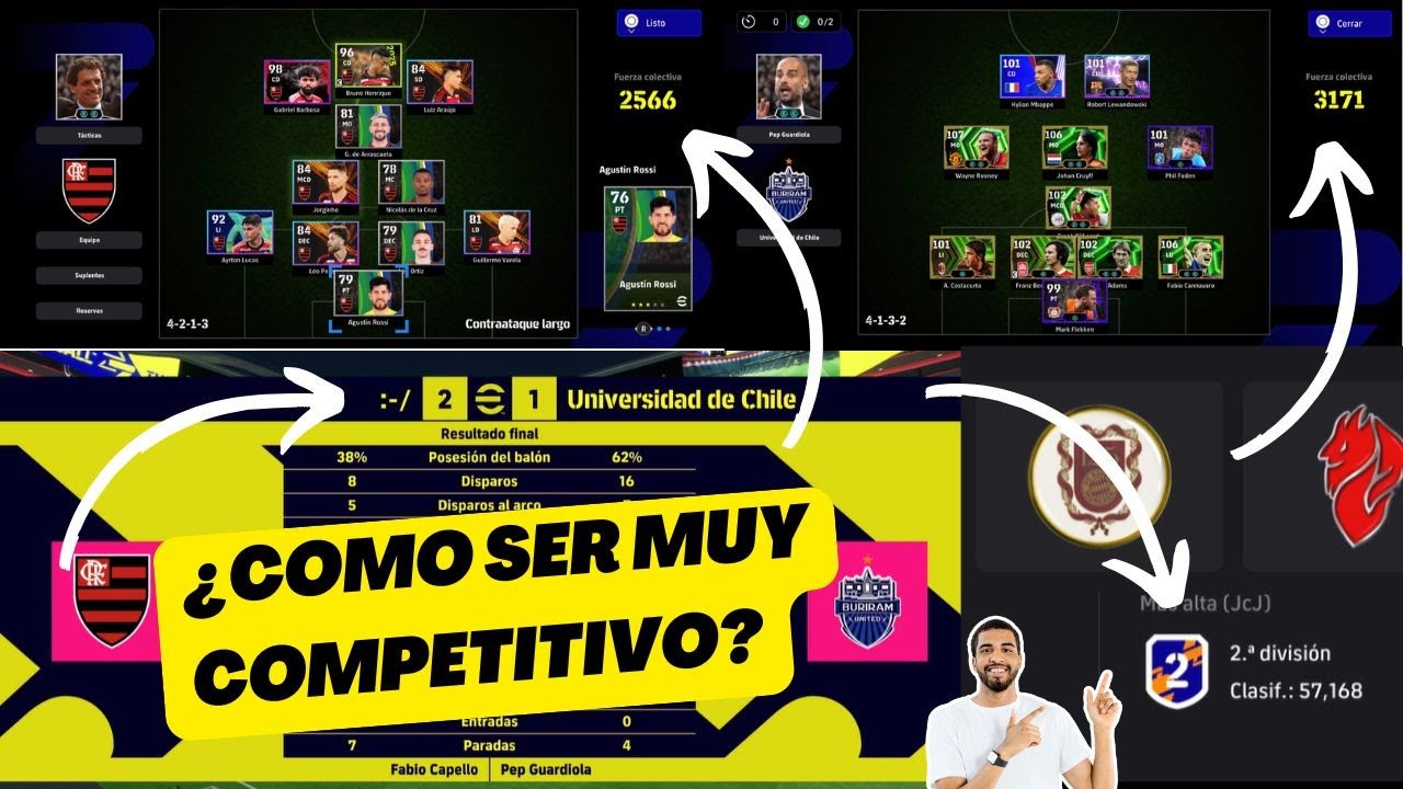 CR FLAMENGO - EJEMPLO DE COMO SER MUY COMPETITIVO - GRAN PARTIDO CONTRA RIVAL DIVISION 2 