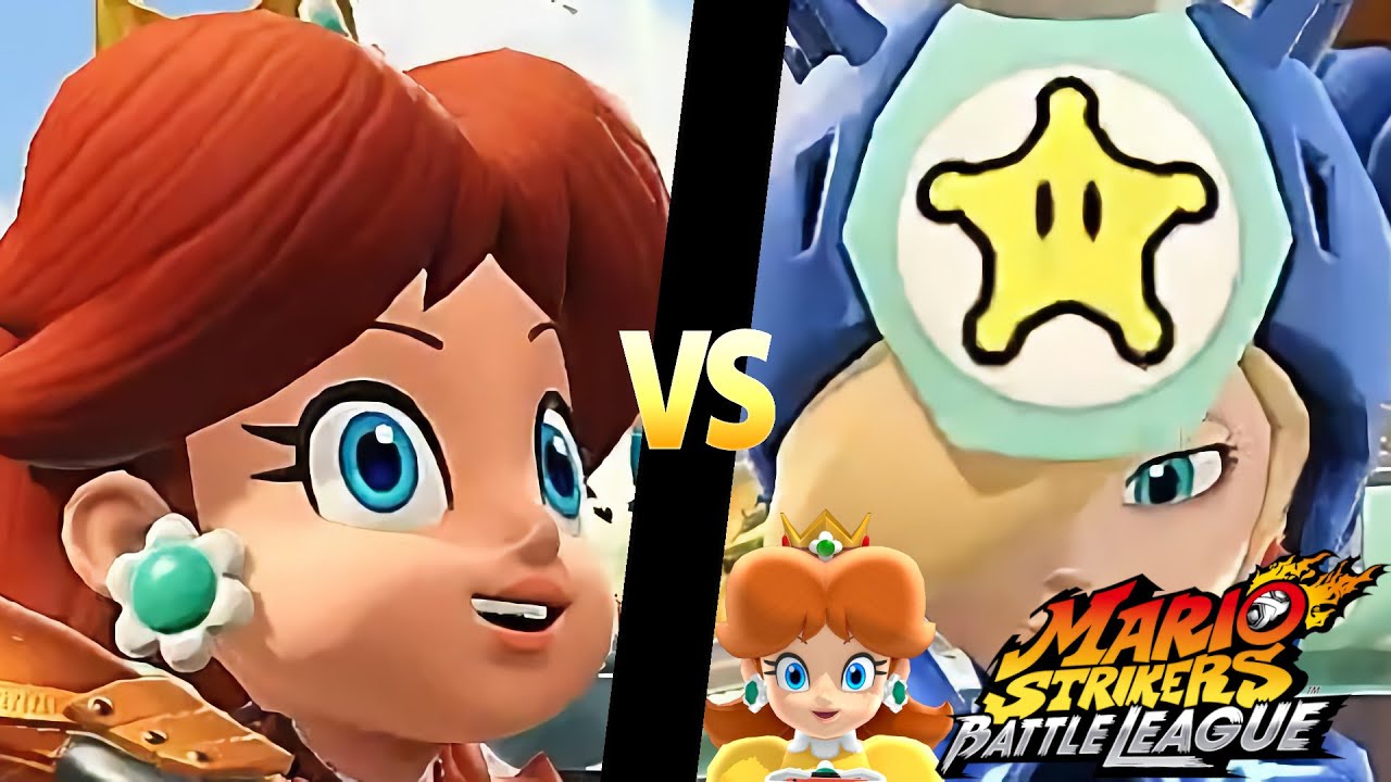 Mario Strikers Battle League Team Daisy vs Team Rosalina at Planetoid