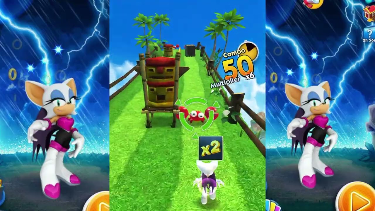 [Sonic dash] Rouge Card using 