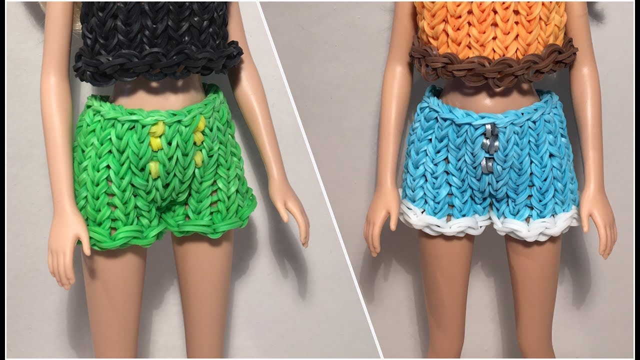 Rainbow Loom バービーのショートパンツ Short de Barbie