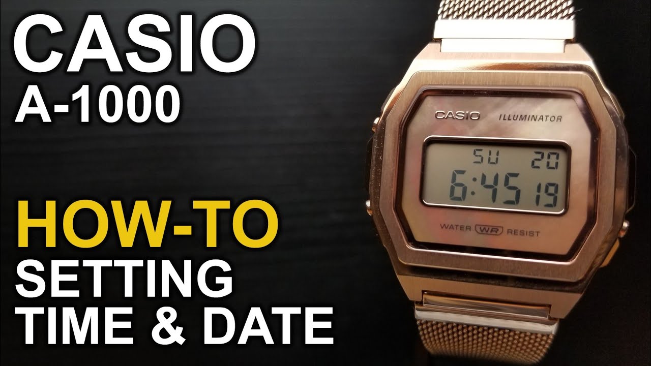 Casio A 1000 - Setting Time and Date - Module 3479
