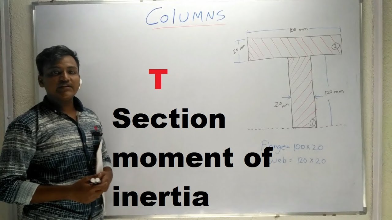 problem on moment of inertia of T section [ Hindi ] - Strength of Materials
