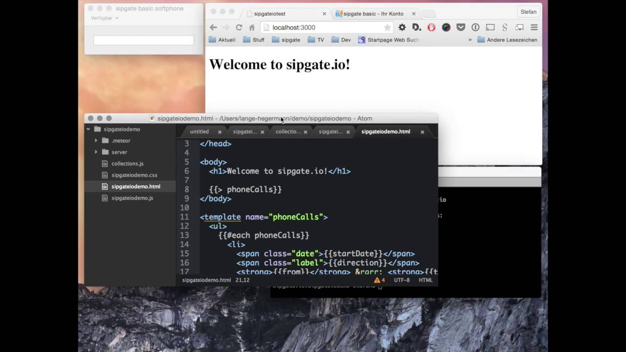 sipgate.io and Meteor in 3 minutes