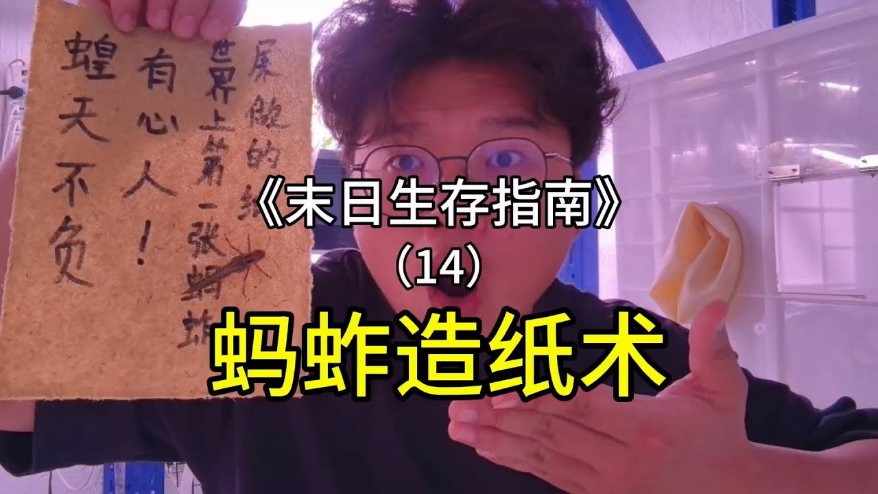 不是？！这玩意儿还真能造纸啊？！ #室内农场 #生态循环 #造纸 #手工 #末日生存 【刘惟与】