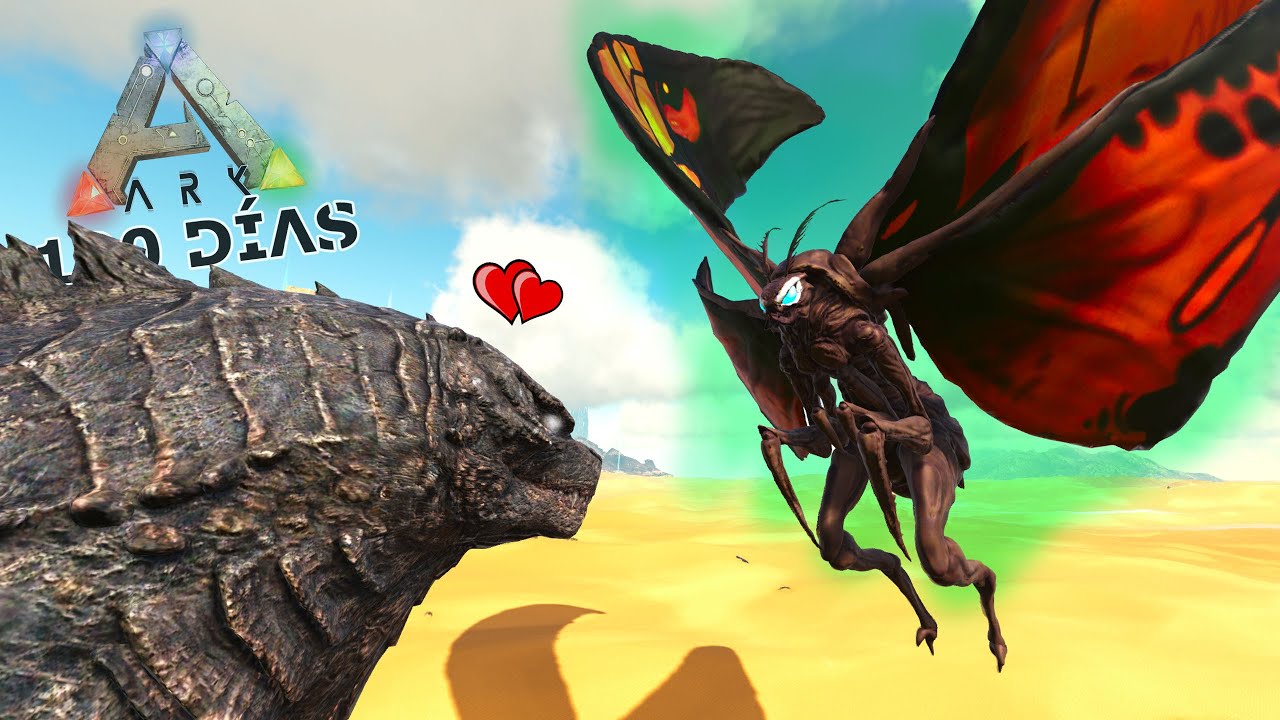 HE DOMESTICADO A MOTHRA LA REINA DE LOS MONSTRUOS Y DINOSAURIOS! ¿amiga de Godzilla? ARK 100 Días