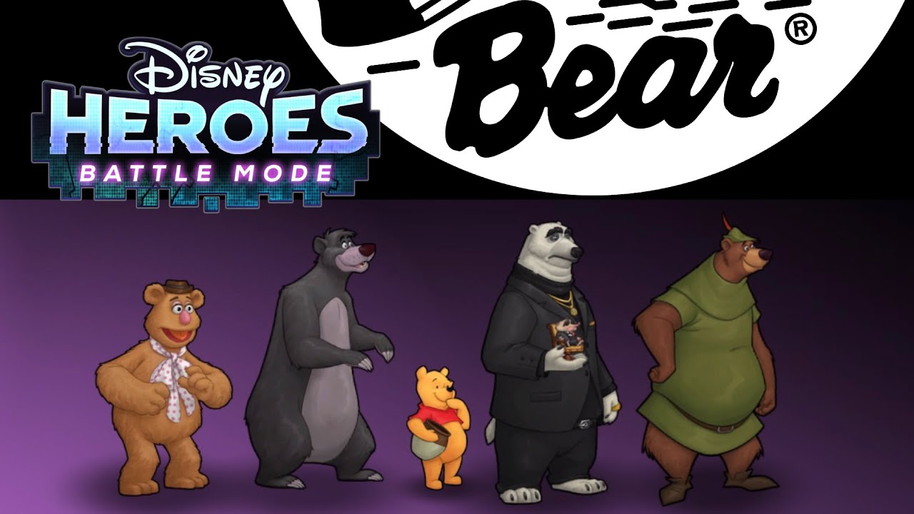 BEAR TEAM - Disney Heroes: Battle Mode - Little John, Koslov, Winnie the Pooh, Baloo, Fozzie Bear