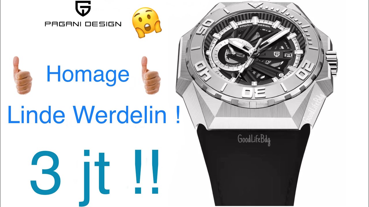 BEST Pagani !! Linde Werdelin ⭐️ Automatic Miyota ⭐️ Jam Homage ⭐️ Skeleton 47 mm