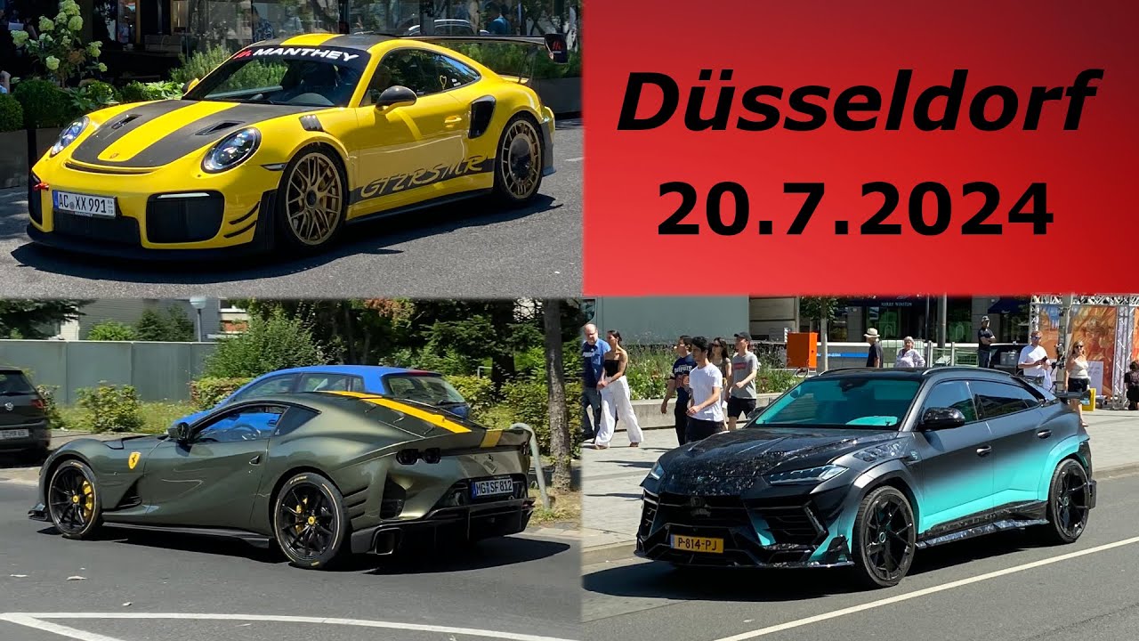 Supercars in Düsseldorf, 20.7.2024! - 812 Competizione, GT2RS-MR, Mansory Venatus S, SF90, SV