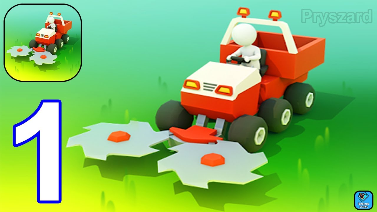 Stone Grass Mowing Simulator - Gameplay Walkthrough Part 1 Level 1-9 (iOS, Android Gameplay)