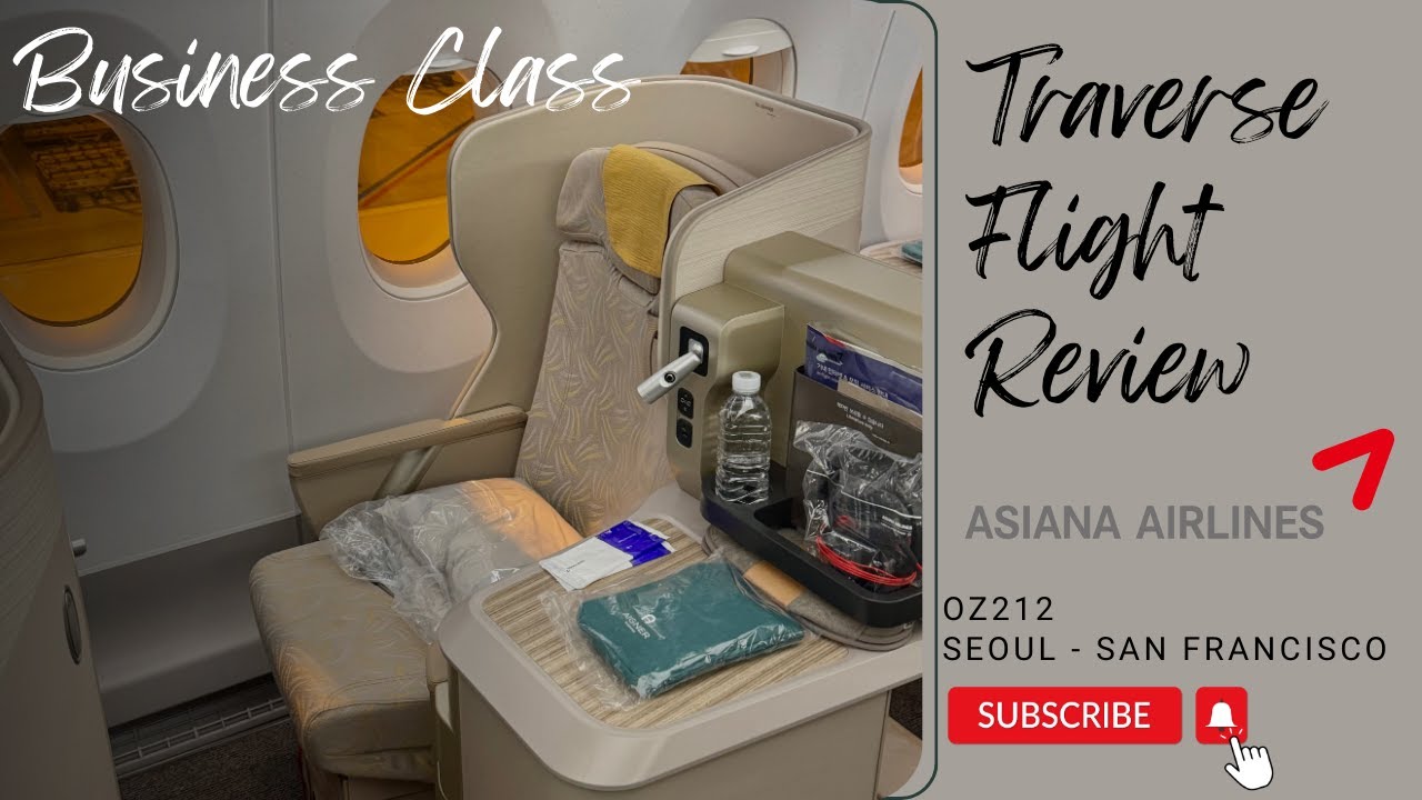 Asiana Airlines Business Class Review A350 Seoul Incheon - San Francisco