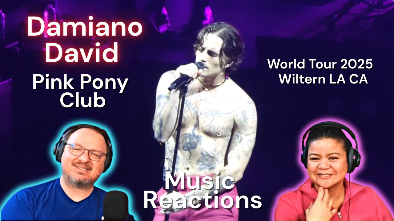 Дамиано Дэвид «Pink Pony Club» (видео с кавер-версии концерта 2025 года) | Реакция пар!