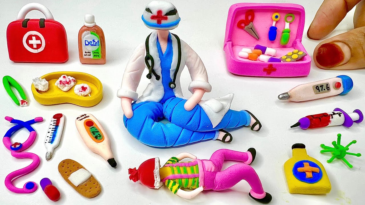 DIY: Jak zrobić miniaturowy zestaw lekarski z gliny polimerowej | Łatwy samouczek DIY: Miniaturowy zestaw lekarski z gliny polimerowej