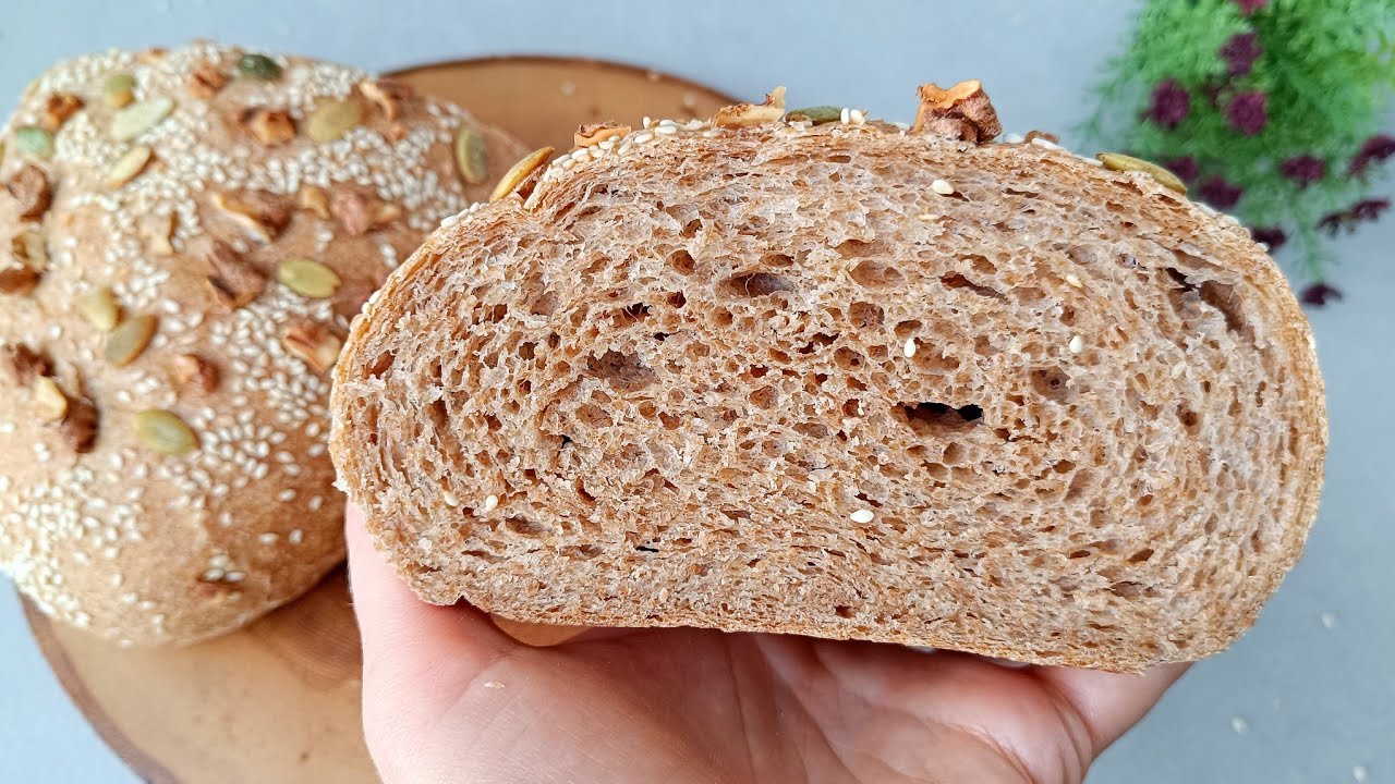 100% ЦІЛЬНОЗЕРНОВИЙ ХЛІБ 🍞🍞🍞 Кращого рецепта ви не знайдете!