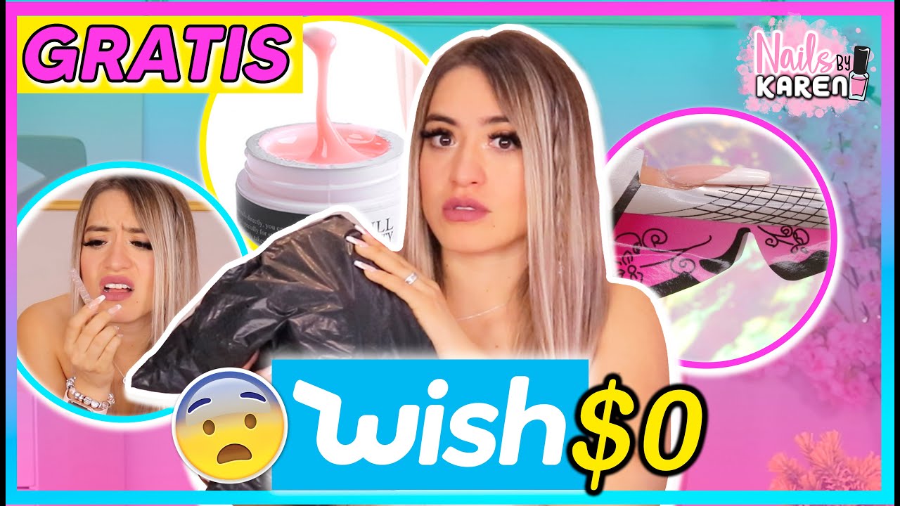PROBANDO COSAS de UÑAS que son GRATIS en WISH!! * Gasté $0!