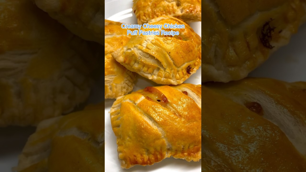 Creamy Cheesy Chicken Puff Pastries | Chicken Puffs#bakery #chickenpuffpastry #cheesychicken #recipe