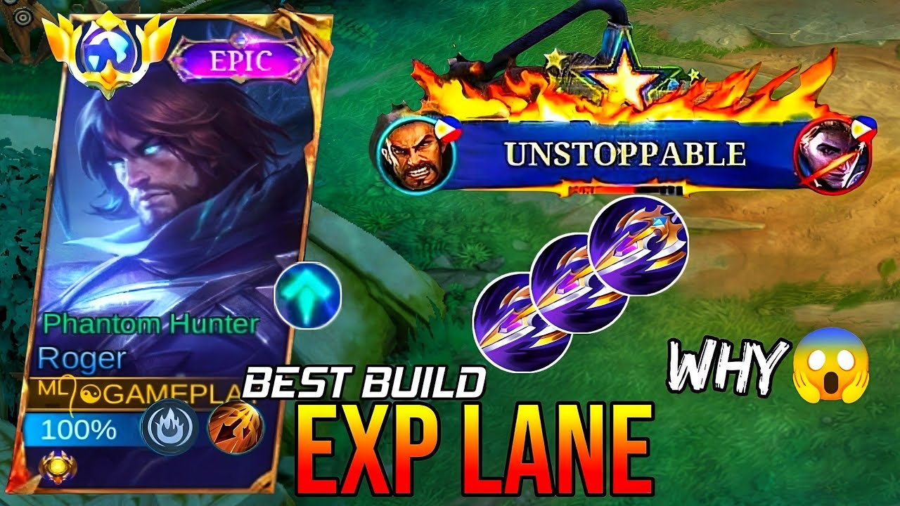 WTF DMG!!😱 ROGER EXP LANE!! - ДЛЯ ЛУЧШЕЙ ГЛОБАЛЬНОЙ СБОРКИ ROGER DAMAGE - MLBB