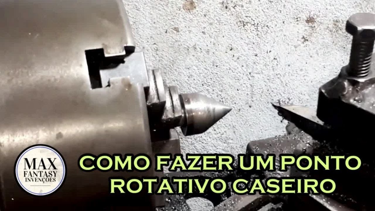 Meu torno mecânico caseiro parte 11: Fazendo um ponto rotativo | Max Fantasy Invenções |