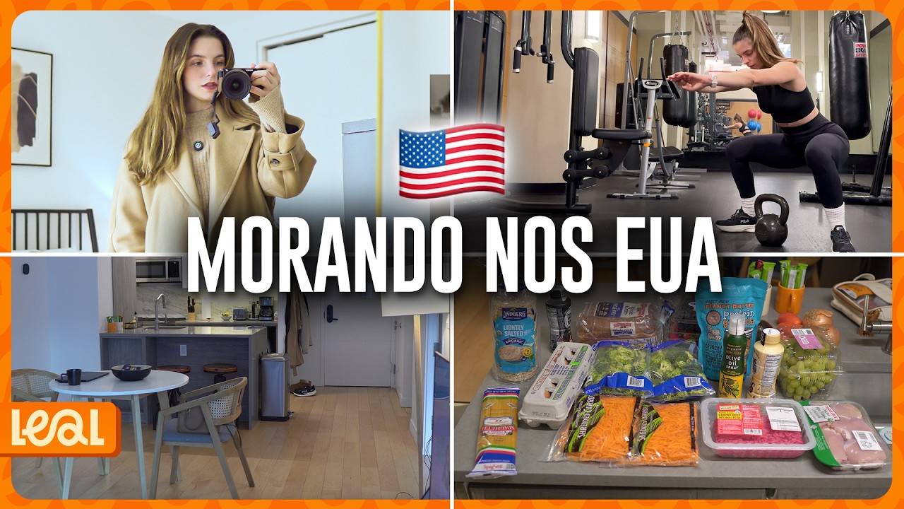 VOU MORAR EM NY POR 1 MÊS, TOUR PELO APARTAMENTO E PRIMEIRO MERCADO