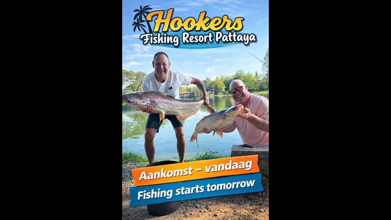 Aankomst op Hookers Fishing Resort Pataya