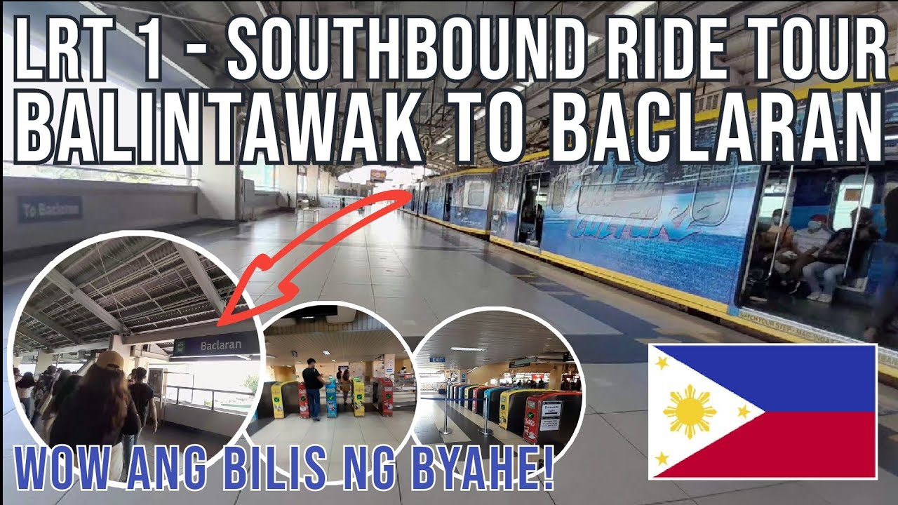 LRT -1 Southbound Ride from Balintawak to Baclaran Station | LRT Line 1 Manila 🇵🇭