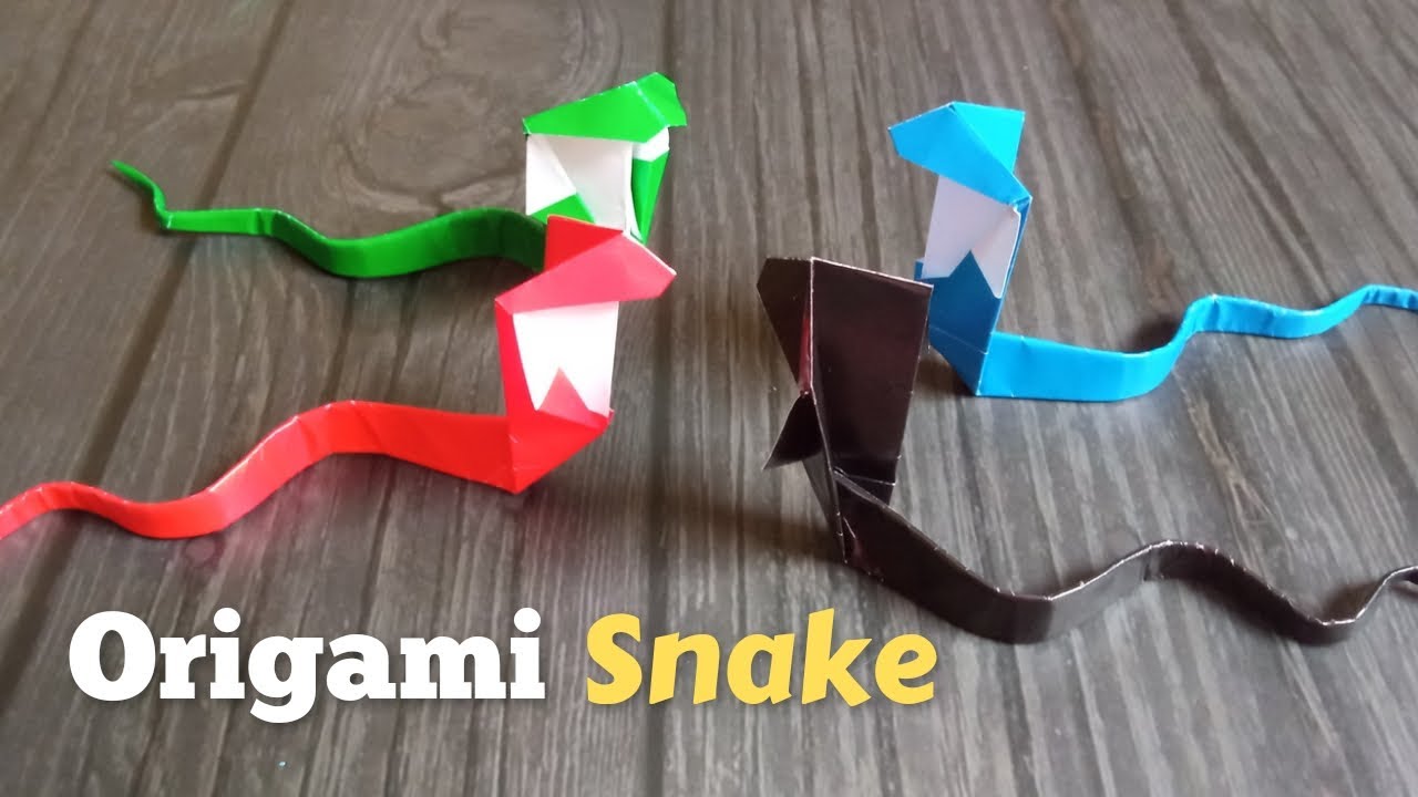 Easy Origami Snake - Origami Animal - Origami For Beginners