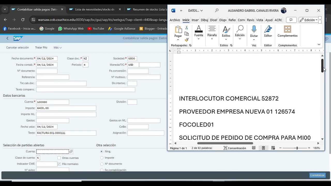 12 Contabilizar Salida de Pago a Proveedor SAP S4 HANA