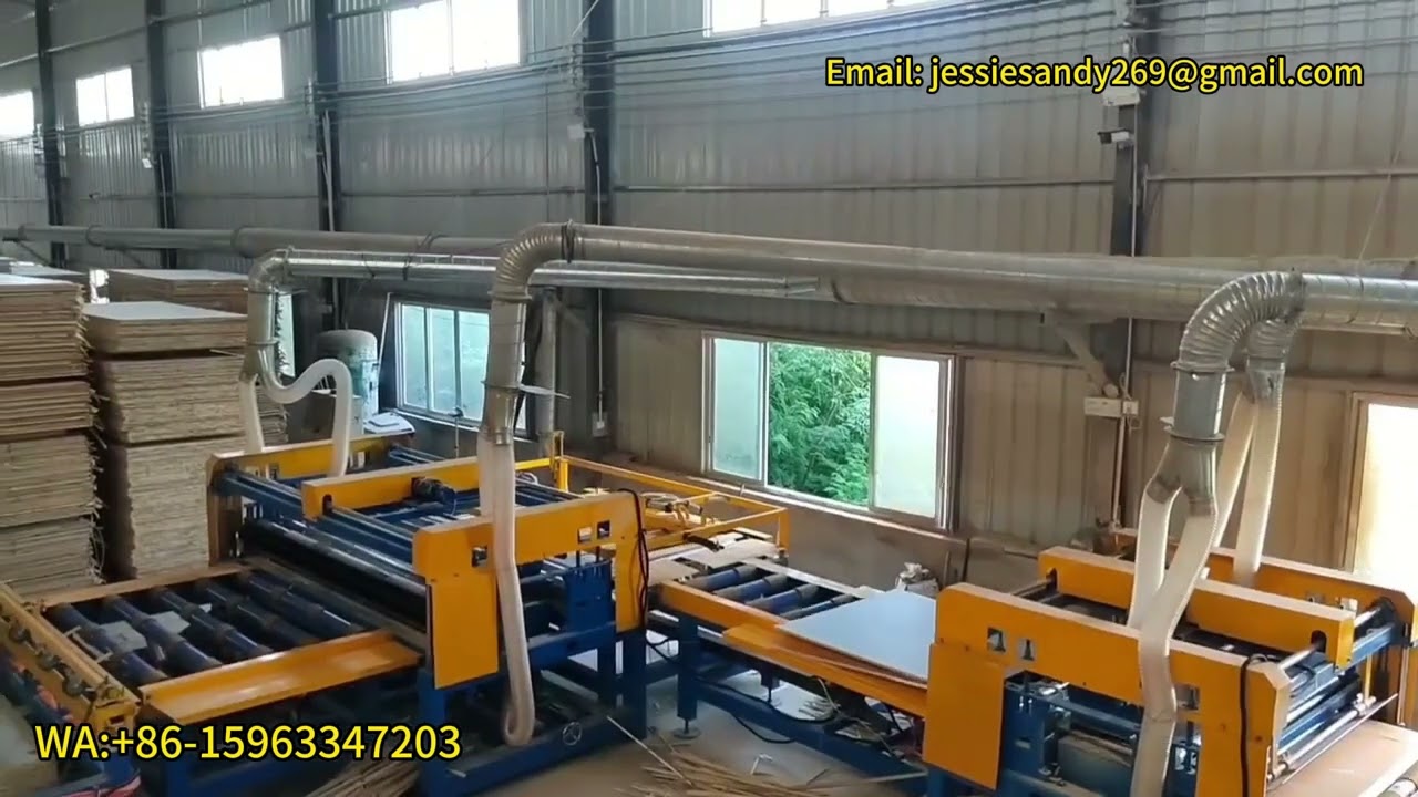 full automatic plywood edge cutting saw machine with high efficient,Plywood DDsaw,WA:+86-15963347203