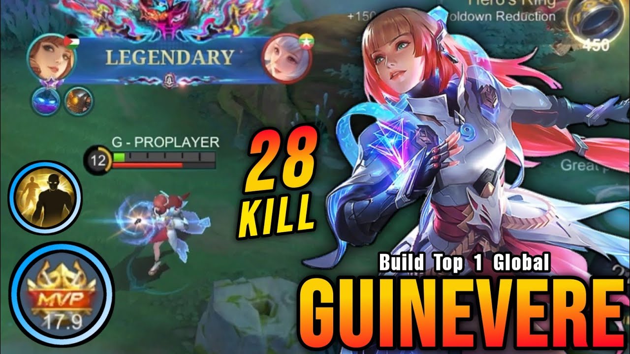 28 Kills!! Powerful Offlane Guinevere MVP 17.9 Points!! - Build Top 1 Global Guinevere ~ MLBB