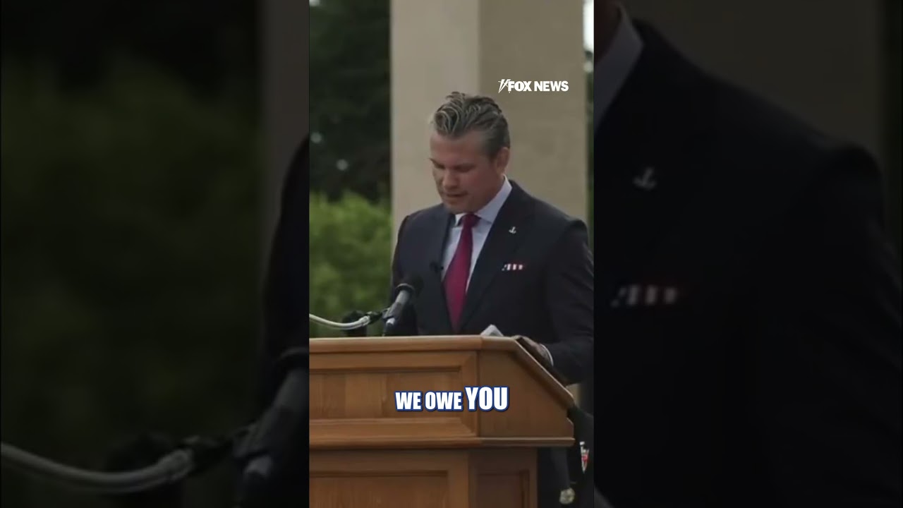 Secretary of War Hegseth thanks World War II veterans at D-Day ceremony #shorts #foxnews #news #fox