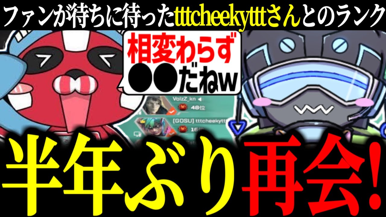 【待望!!】半年ぶりにチーキーさんとランクをするボルズ【VOLzZ/tttcheekyttt/satuki/切り抜き】