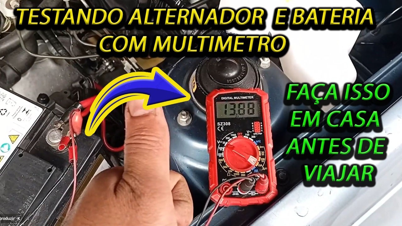 COMO TESTAR O ALTERNADOR E A BATERIA DO CARRO COM MULTIMETRO