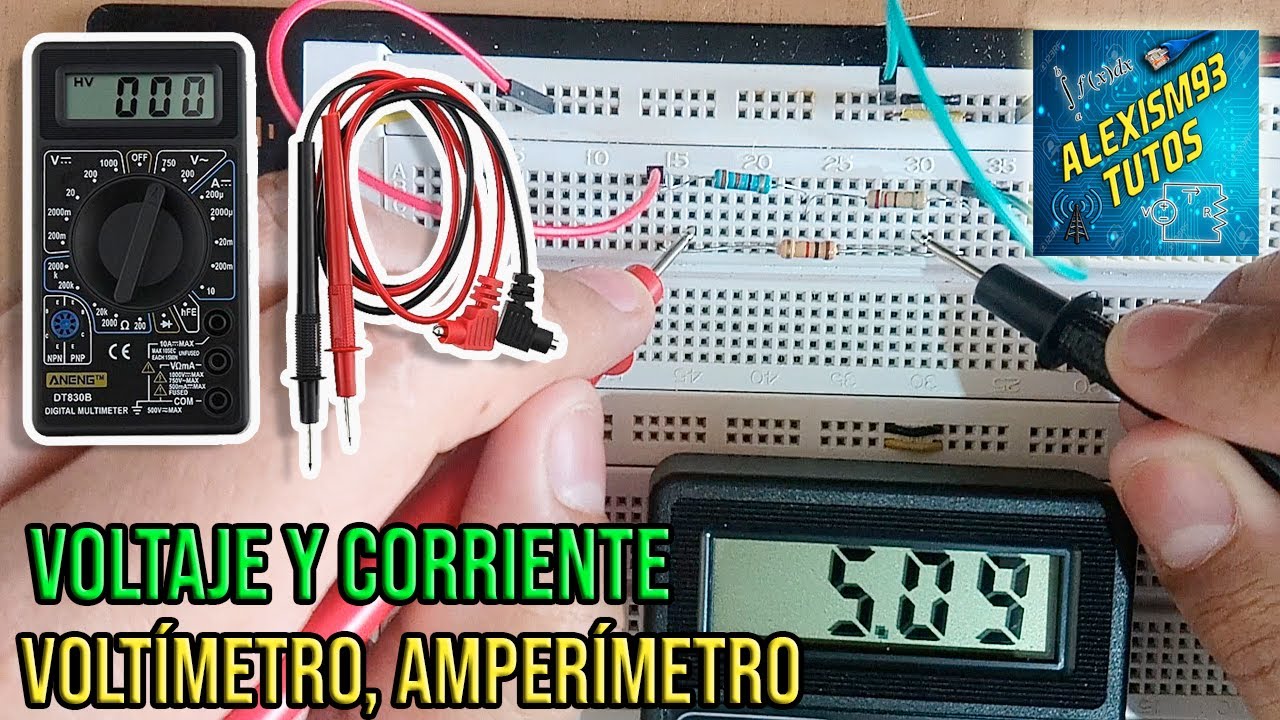 Tutorial (Explicación) - Medir Corriente y Voltaje (Multímetro) - Prácticas Electrónica #3