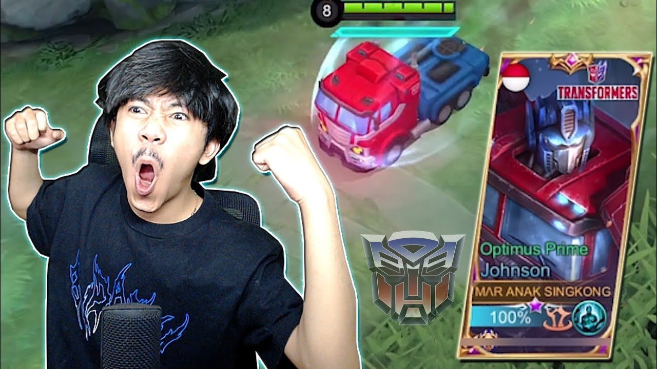 REVIEW SKIN TRANSFORMER JOHNSON OPTIMUS PRIME - Mobile legends