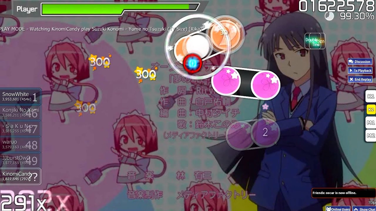 osu! Suzuki Konomi - Yume no Tsuzuki (TV Size) [Rika] +Hidden & DoubleTime
